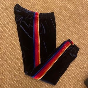 WOMENS navy blue velvet aviator nation sweatpants!!  Perfect condition. worn 2x!